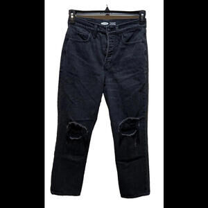 Women's Black  Denim Sky Hi Straight Old Navy Jeans/Pants‎ Size 4P
